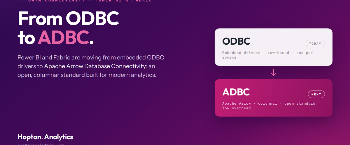 ODBC to ADBC in Power BI: what's actually changing