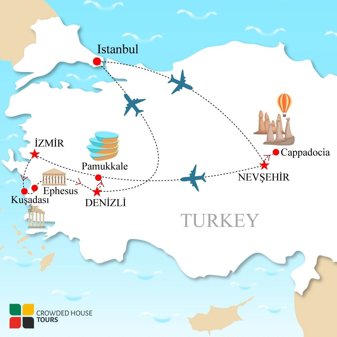 Cappadocia Ephesus Pamukkale Tour by Plane 
