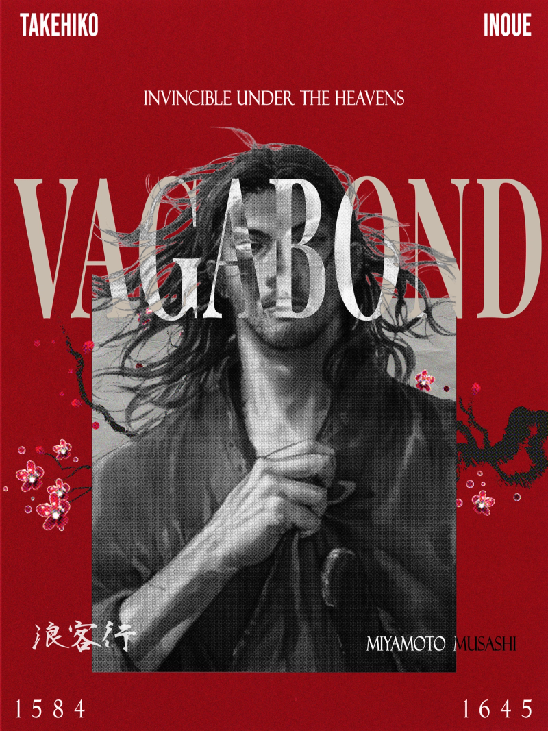 Artwork of Miyamoto Musashi Poster Design [Vagabond] — Illustrations — by Xyro