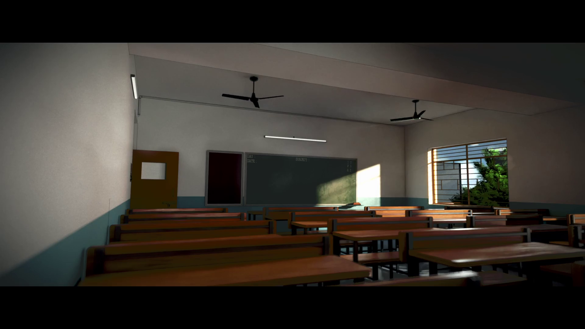 Final Artwork 1 - After-school empty classroom