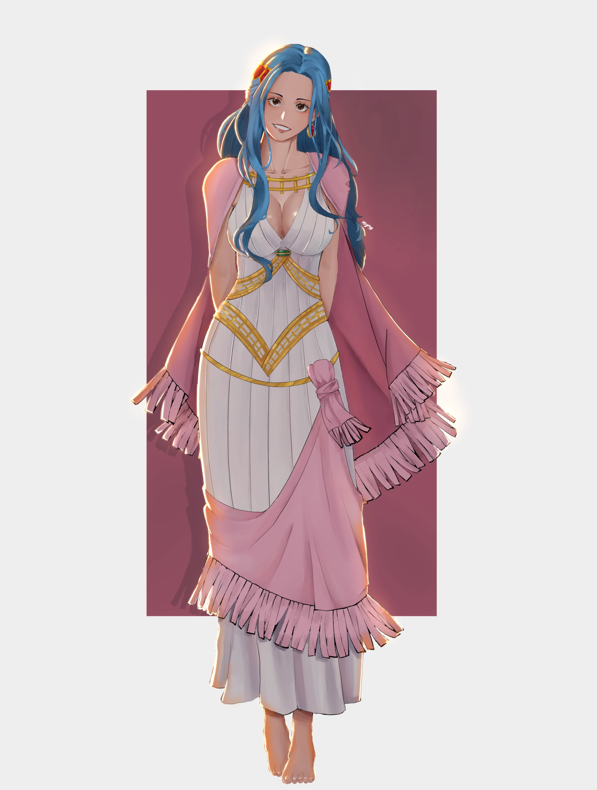 Artwork of Princess Nefertari Vivi – Arabasta Royal Attire Character Illustration | One Piece — Illustration — by Xyro