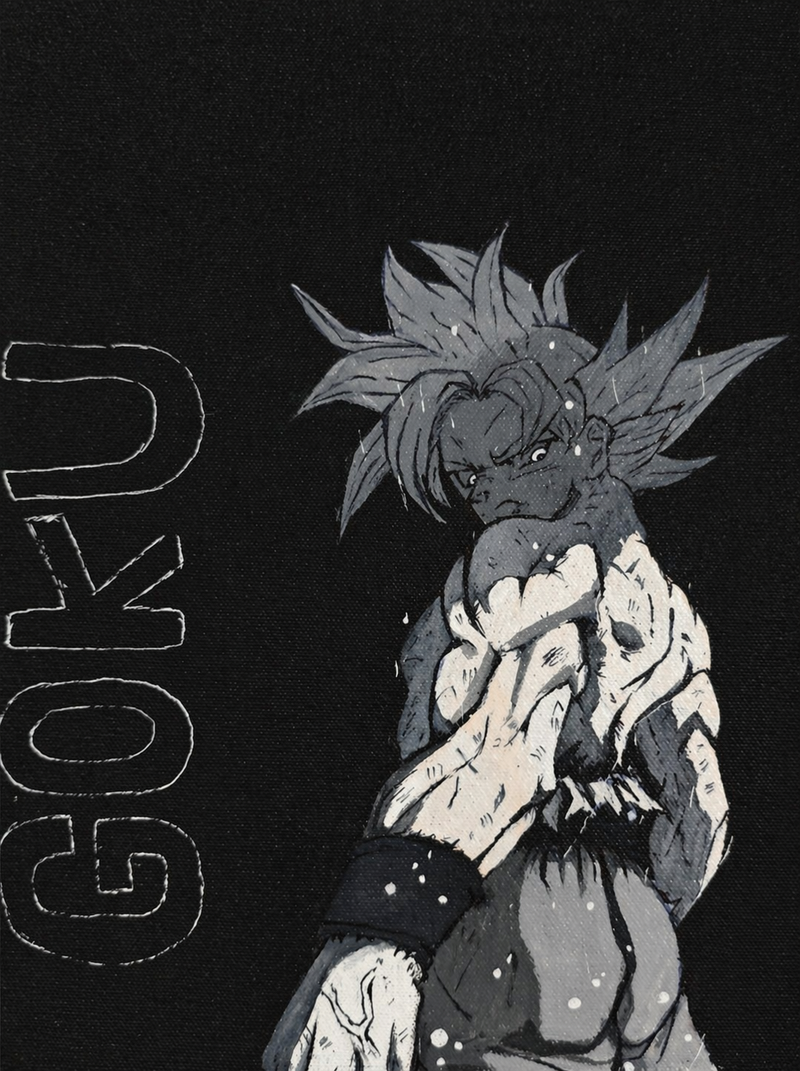 goku, ultra instinct goku, dragon ball fan art, goku fan art, saiyan, dragon ball super, traditional watercolor, monochrome art, anime warrior, goku black and white