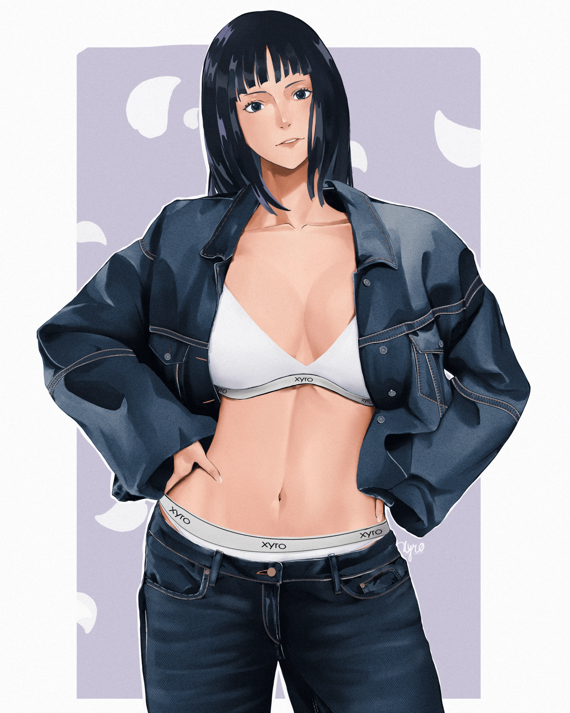 Nico Robin illustration, One Piece fan art, anime character art, digital anime illustration, Xyro art studio