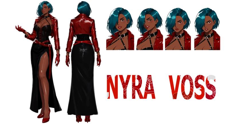Artwork of Nyra Voss — Illustration — by Xyro, Character Design (OC)