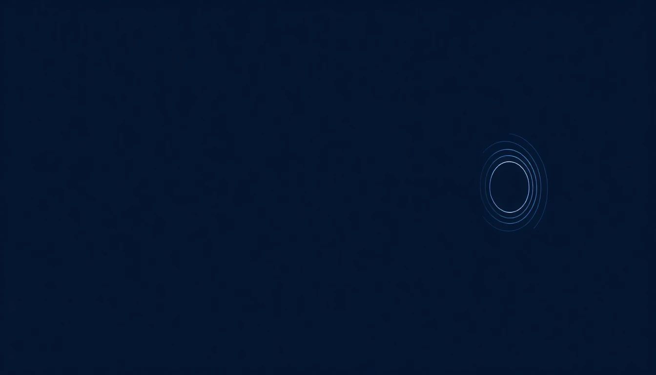 Minimal geometric editorial illustration on deep navy background showing a narrowing funnel of concentric arcs converging from a wide left edge to a single small focused point on the right, thin electric blue accent strokes throughout, clean editorial vector aesthetic, no readable text