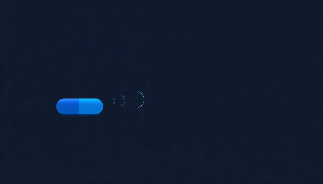 Minimal navy graphic of a single solid geometric object with three faint electric-blue outline echoes rippling outward, representing one 3D asset reused many times over