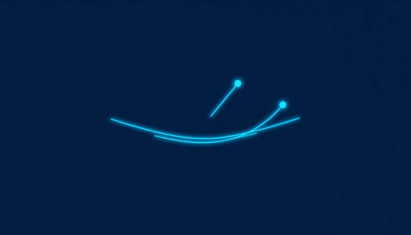 Minimal geometric editorial illustration on deep navy background, a single central node with three thin electric blue lines branching out diagonally to small abstract terminals suggesting a decision point with multiple outcomes, clean editorial vector aesthetic, generous negative space, no readable text