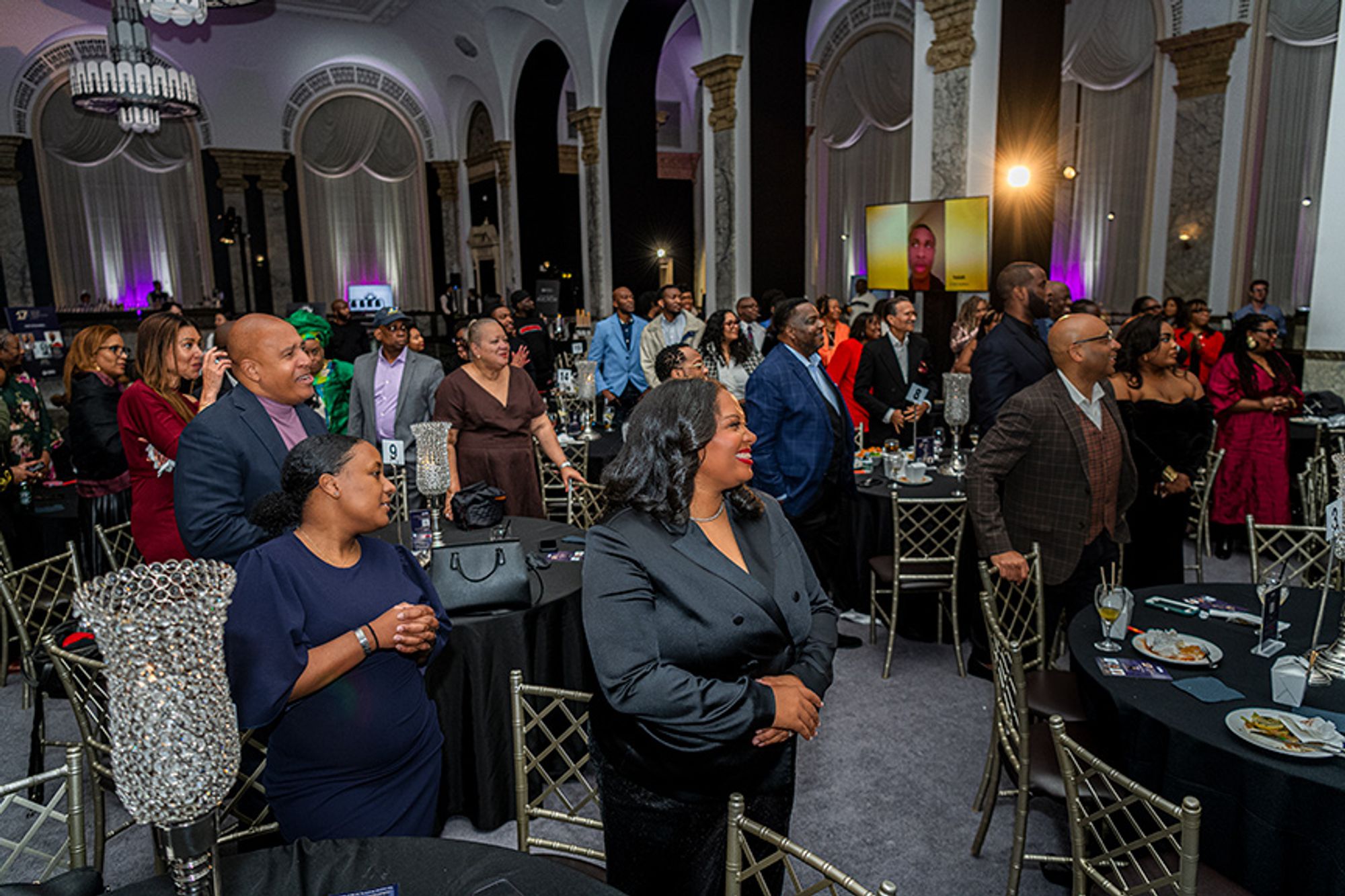 The DTE community together at a past gala