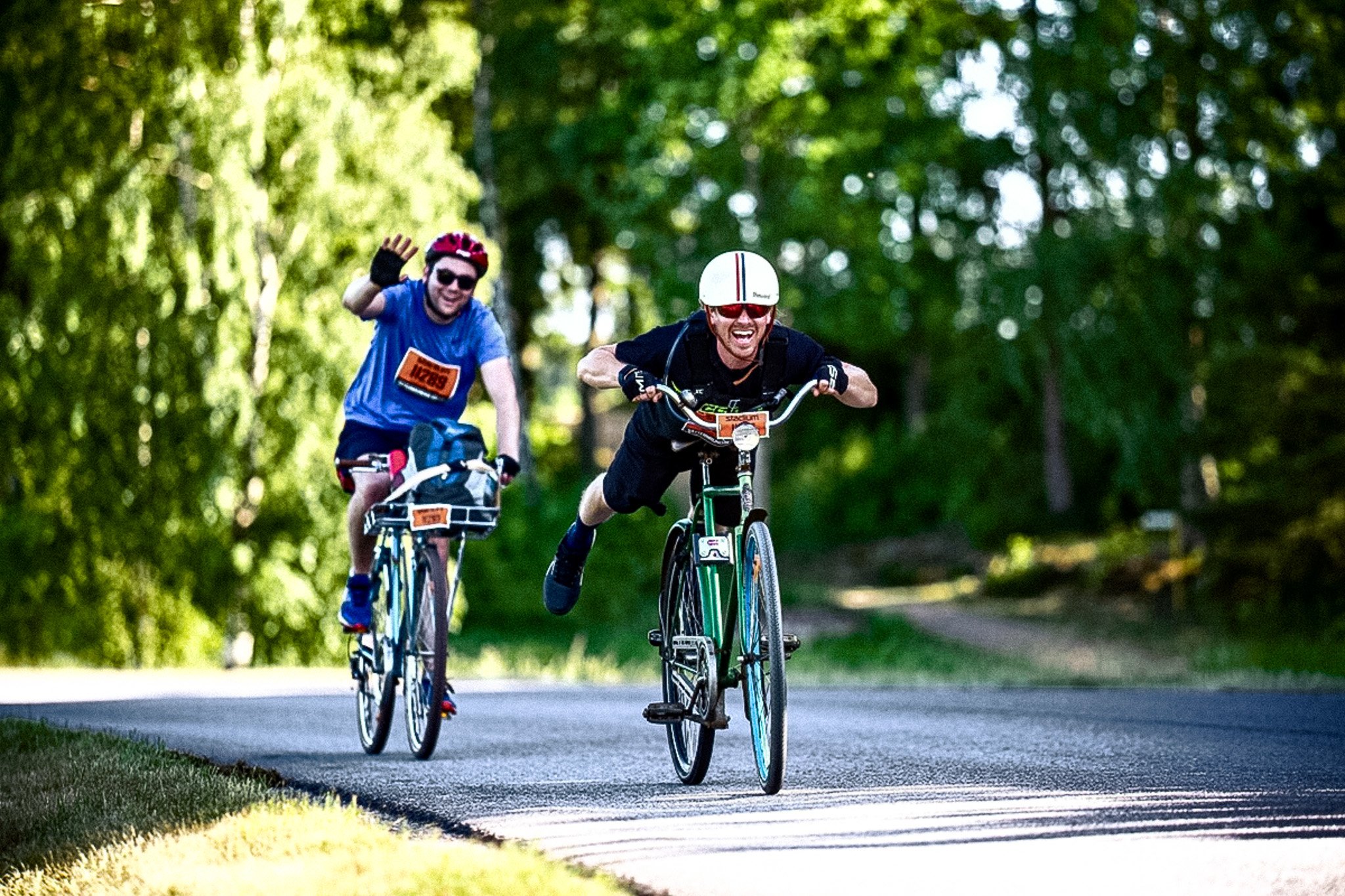 Cyklist på landsväg