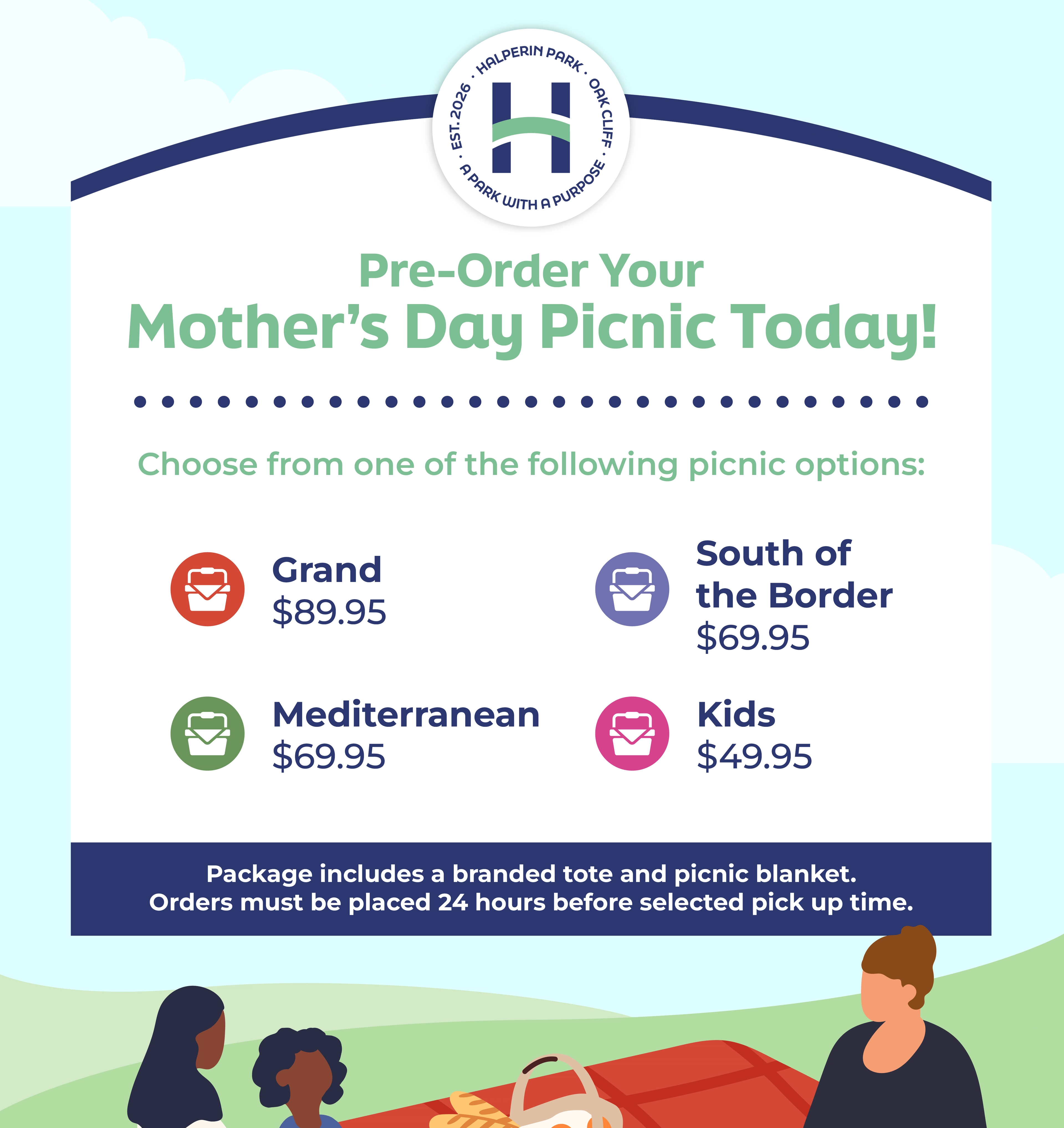 Mother’s Day: Picnic in the Park – May 10
