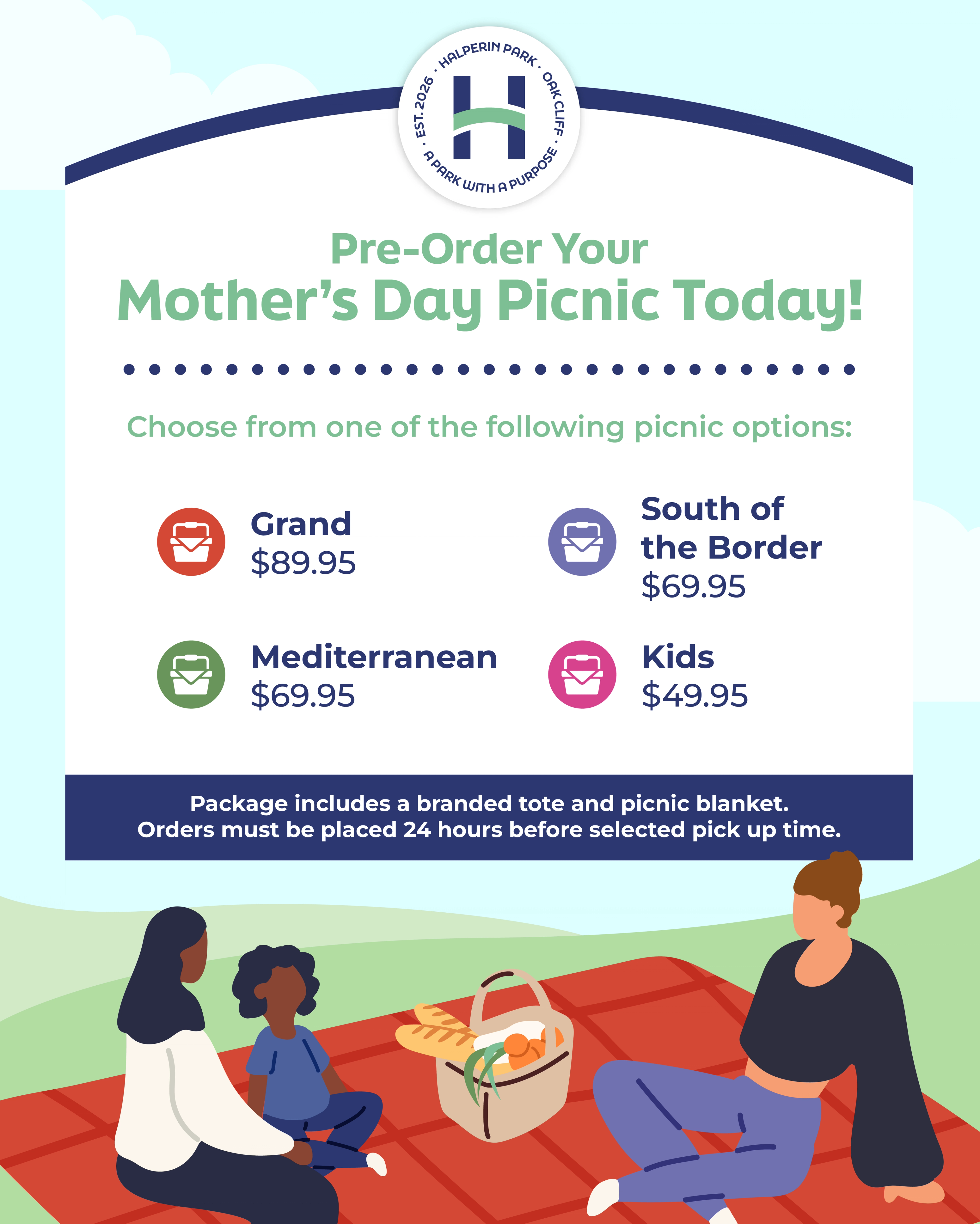 Pre-Order Your Mother's Day Picnic Today!