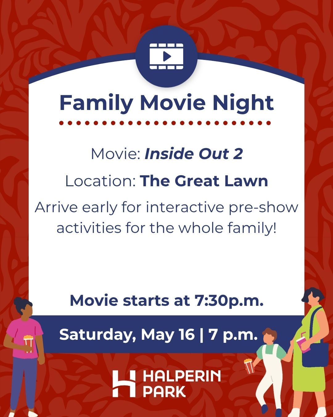 Películas de mayo en Halperin Park: Inside Out 2