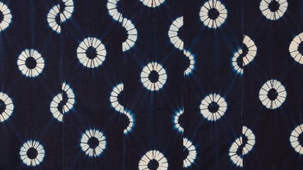 Futon Cover, Japan, 19th/Early 20th century. Shibori with indigo on cotton. Collection of Thomas Murray. Photograph by Robert Bengston.