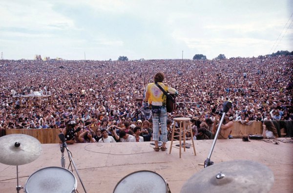 Sebastian onstage at the Woodstock Music & Art Fair in Bethel, N.Y., on Aug. 15, 1969.