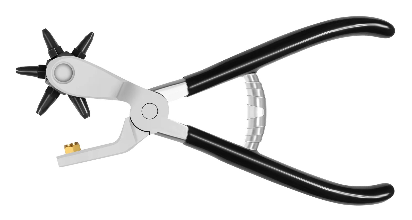 Revolverlochzange (geschmiedet) mit 6 Pfeifen