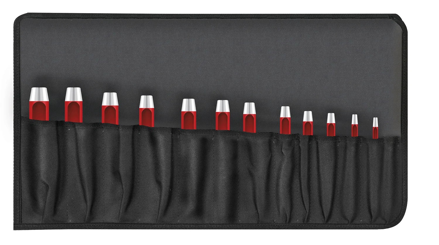 Rundlocheisen-Satz in Rolltasche 3-22mm (9-tlg.)