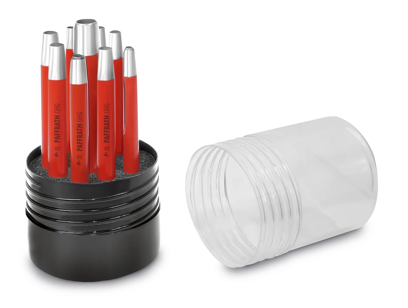 Rundlocheisen-Satz in Kunststoffdose 2-10mm (9-tlg.)