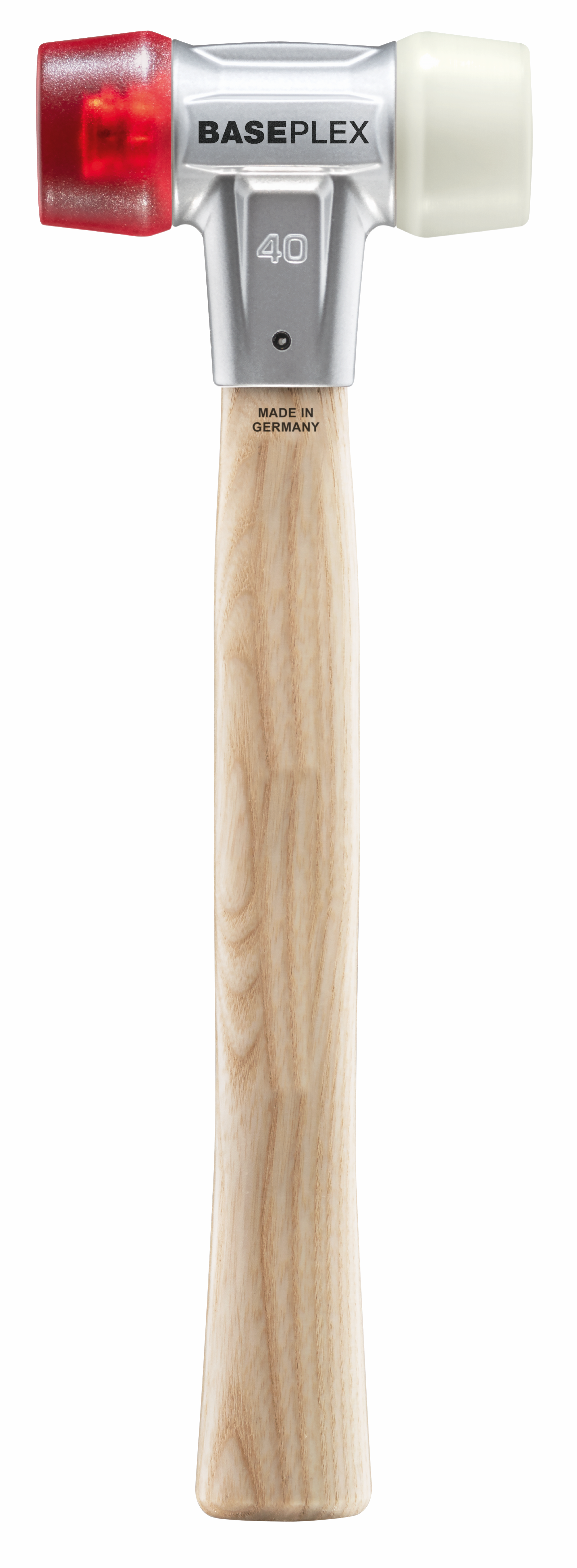 Schonhammer mit Zinkdruckgussgehäuse, Holzstiel und Nylonköpfen