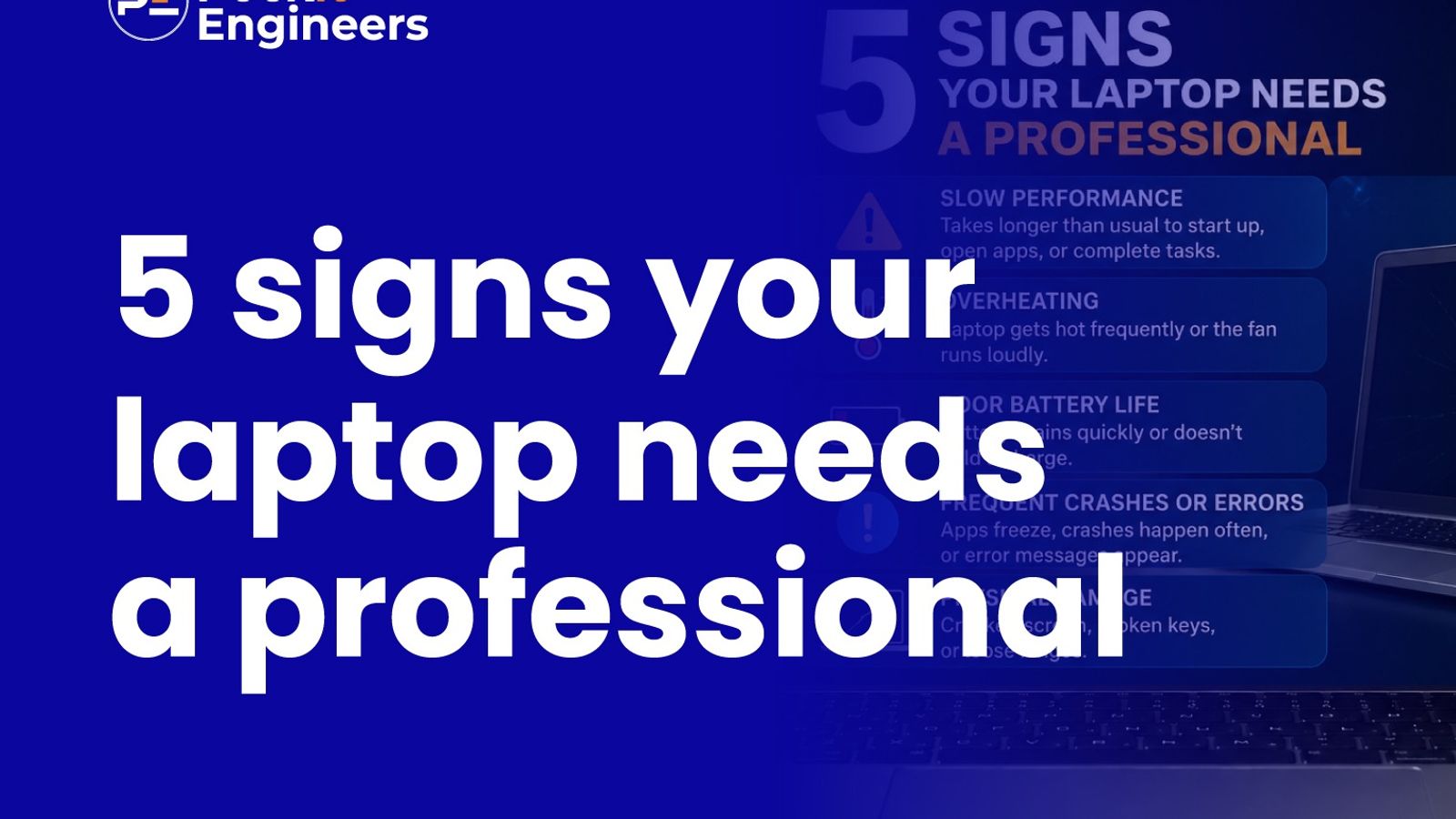 5 Signs Your Laptop Needs a Professional (Not a YouTube Tutorial) | Pockit Engineers