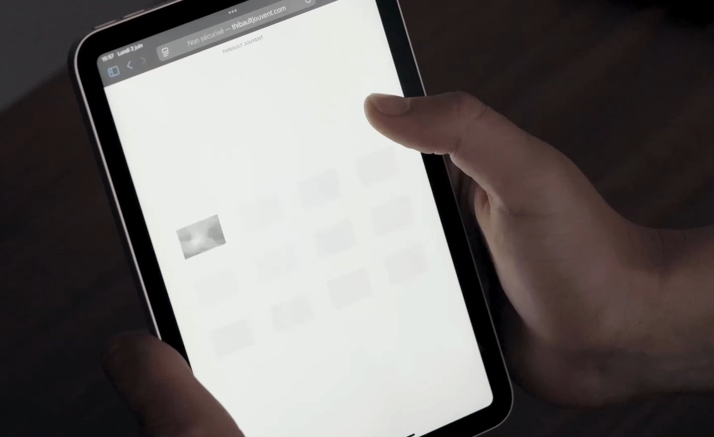 Thibault Jouvent - Ipad Website