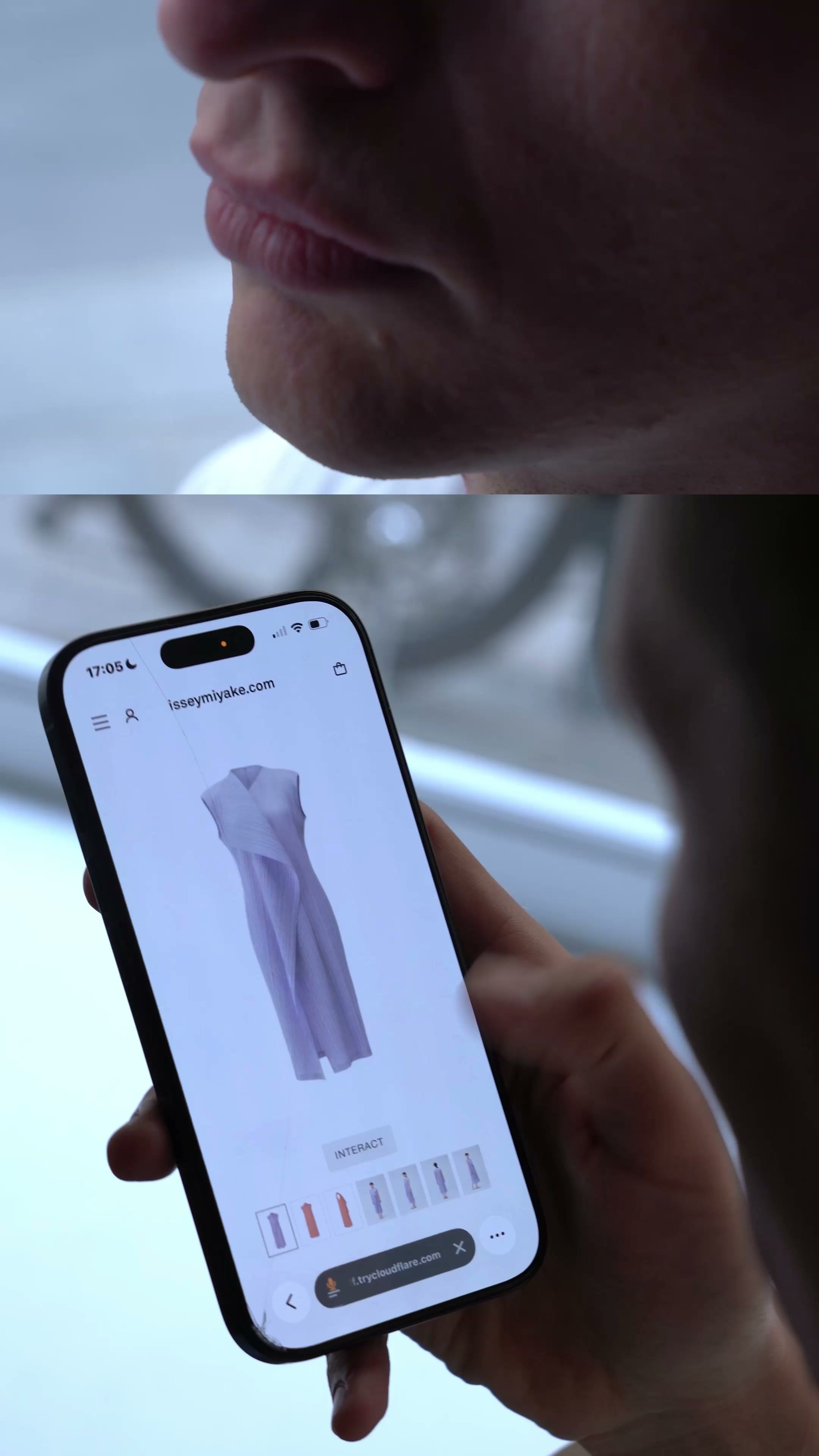Still from the Research video: What if you could physically interact with a digital garment?