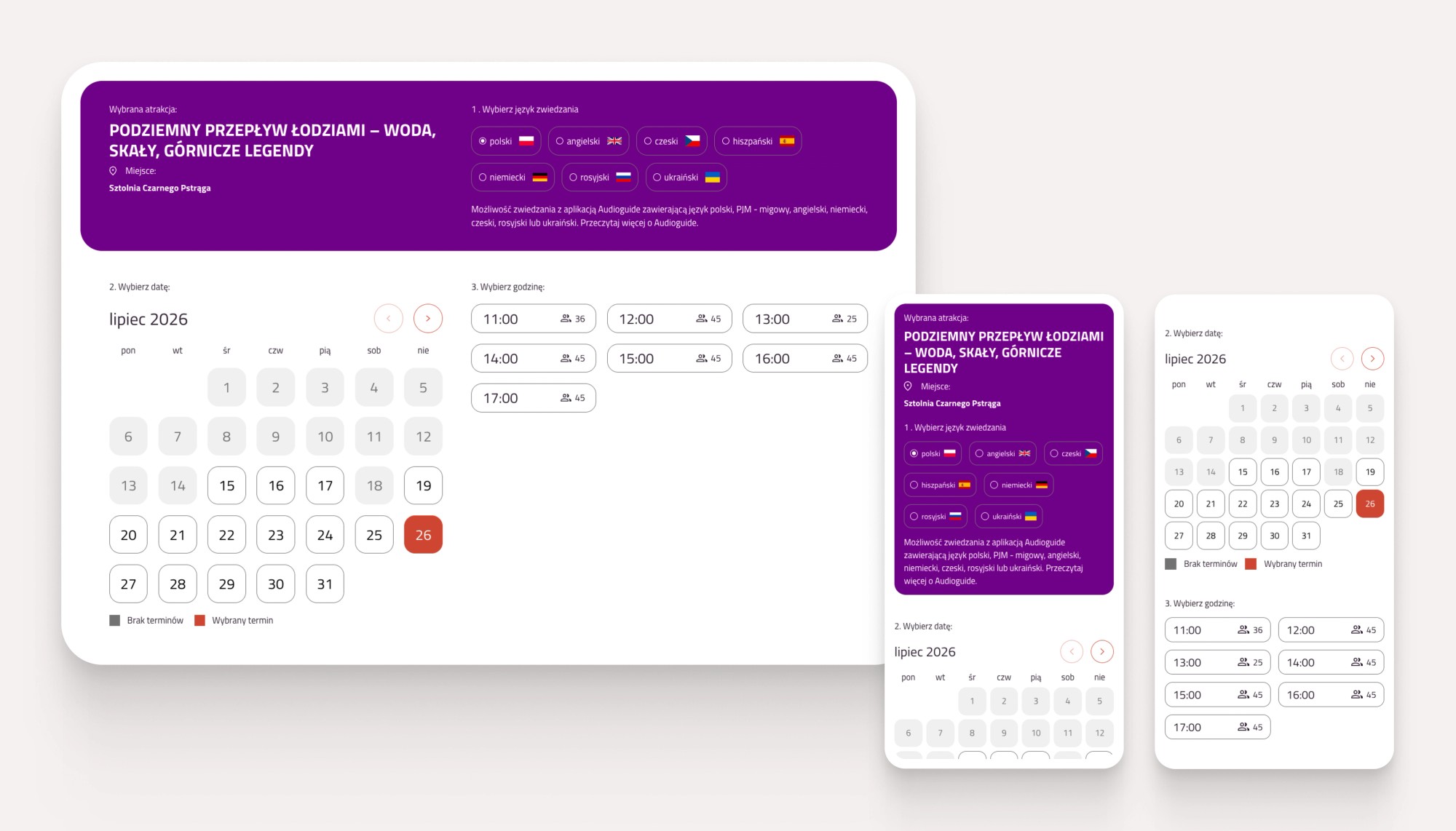 The iKSORIS integration: picking the date and time