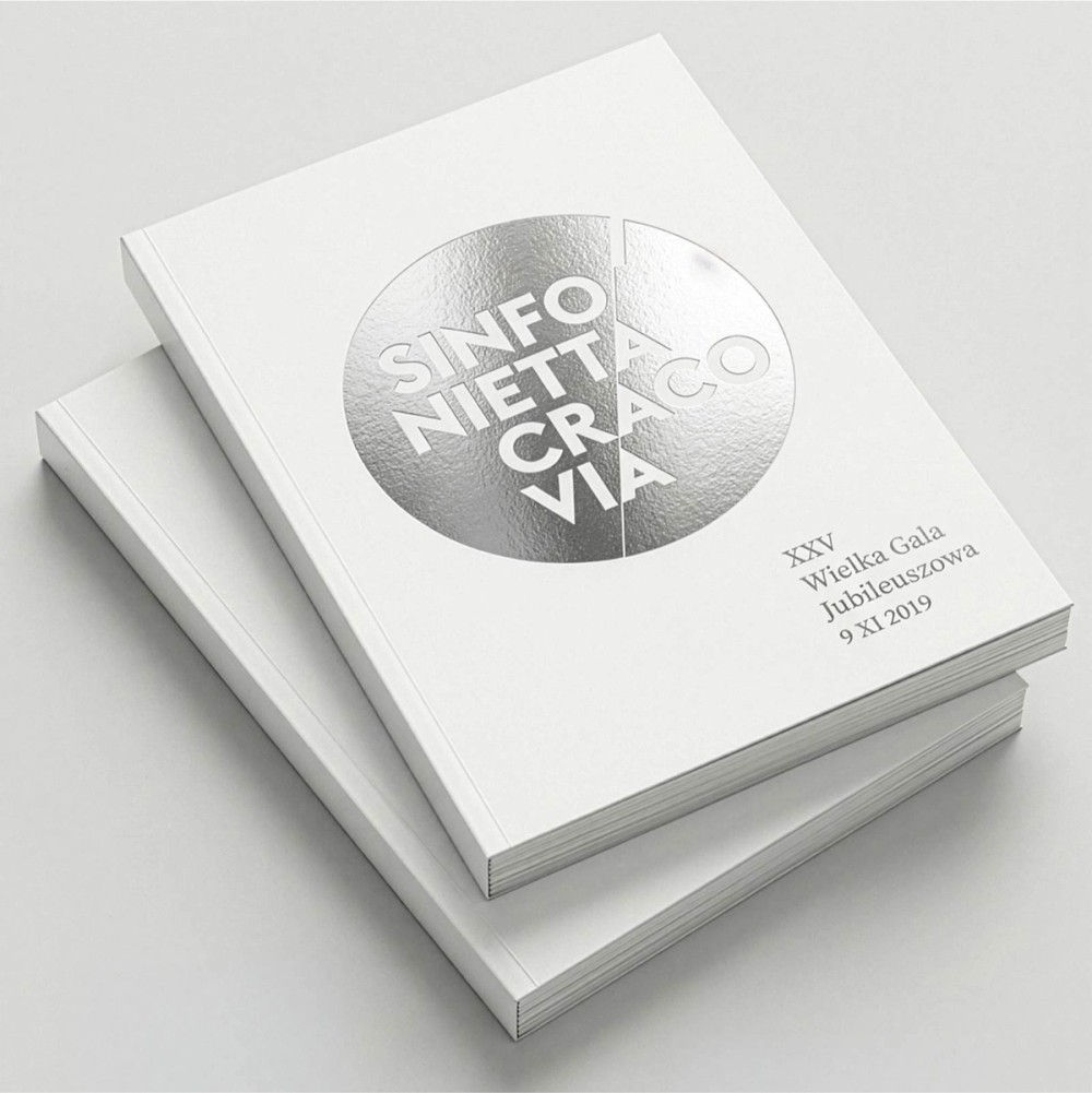 Sinfonietta Cracovia anniversary publication with silver foil
