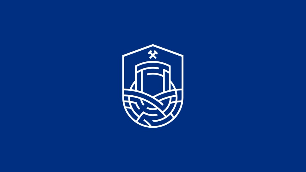 Miasta Gwarków emblem on a navy background