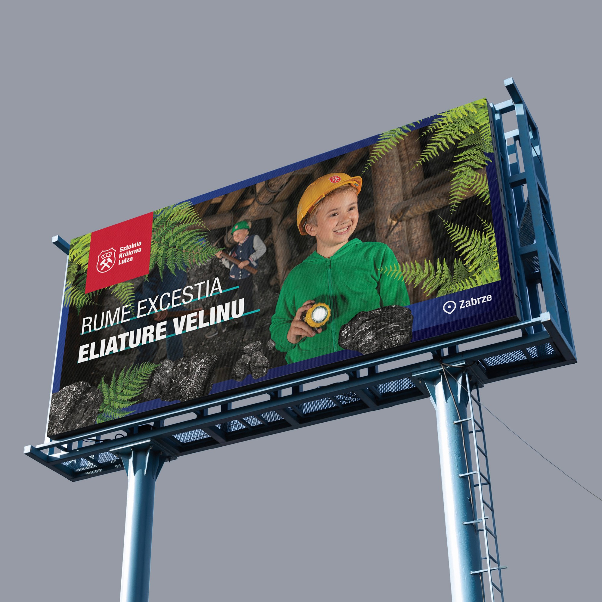 The Queen Louise Adit billboard