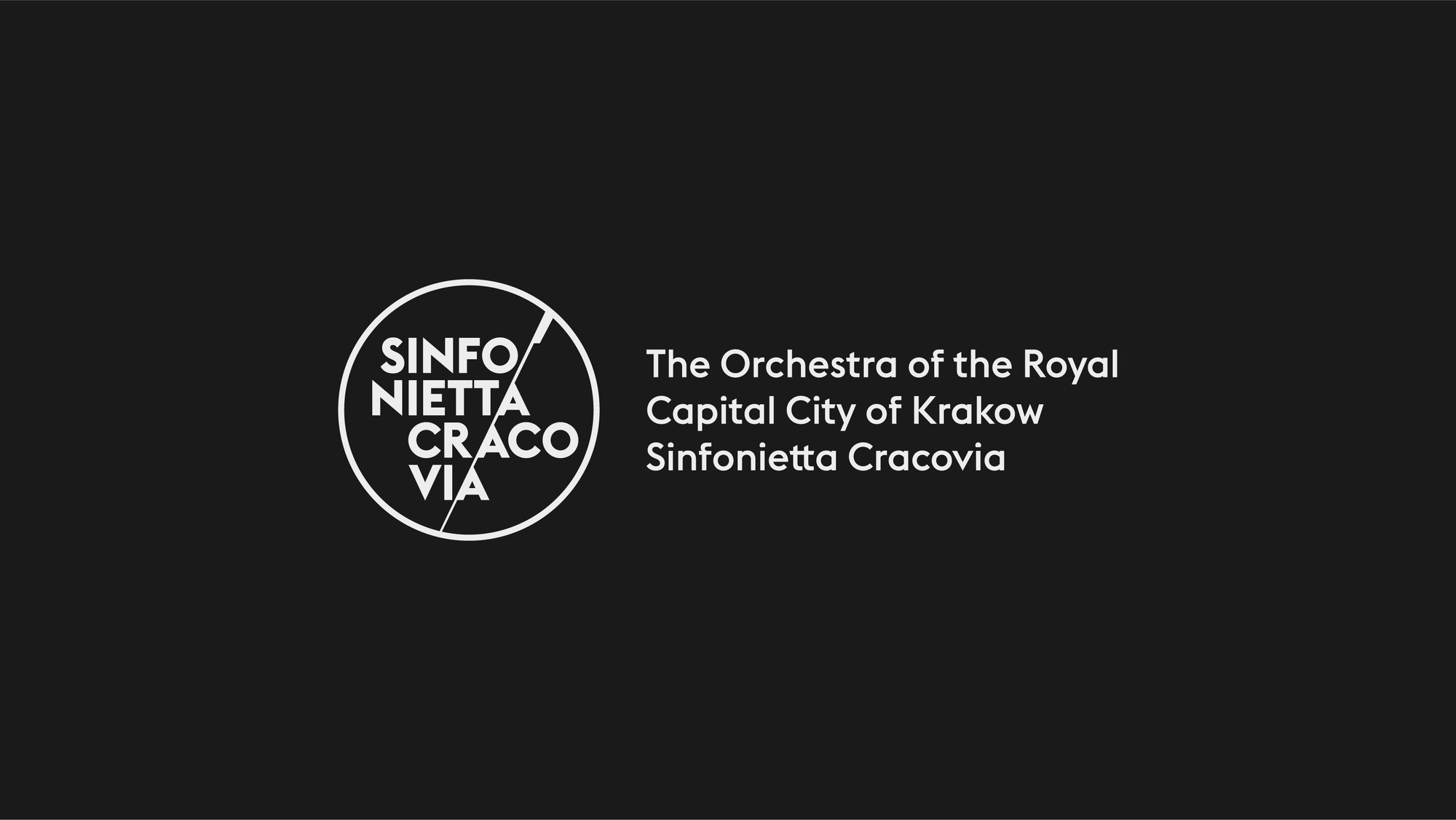 The full-name logo reversed on black