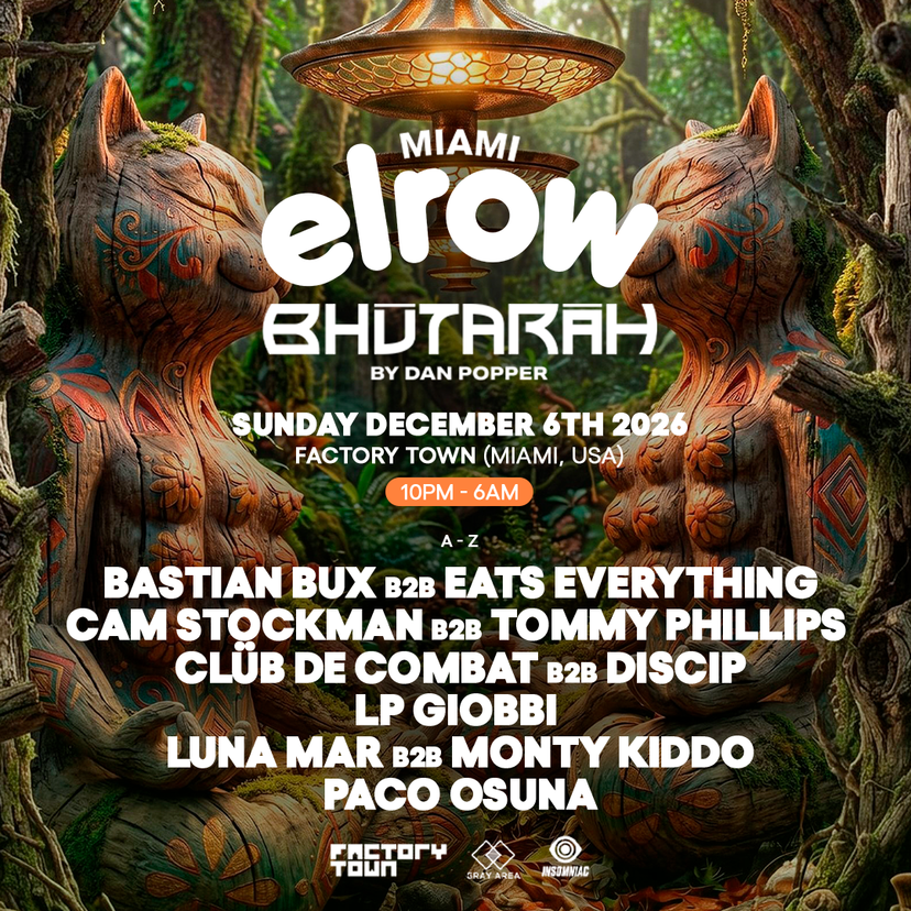 elrow Bhūtarāh Miami Basel Week event artwork