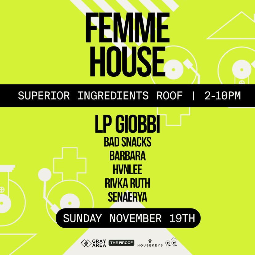 LP Giobbi presents: Femme House New York event artwork