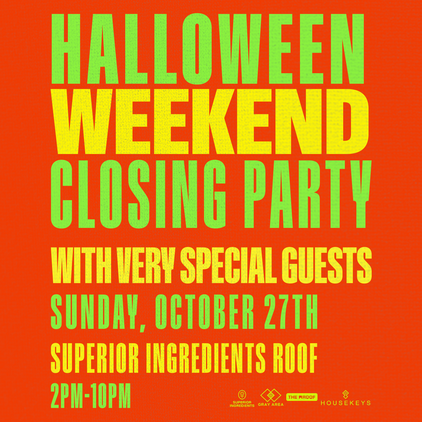 Halloween Weekend One Closing Party event artwork