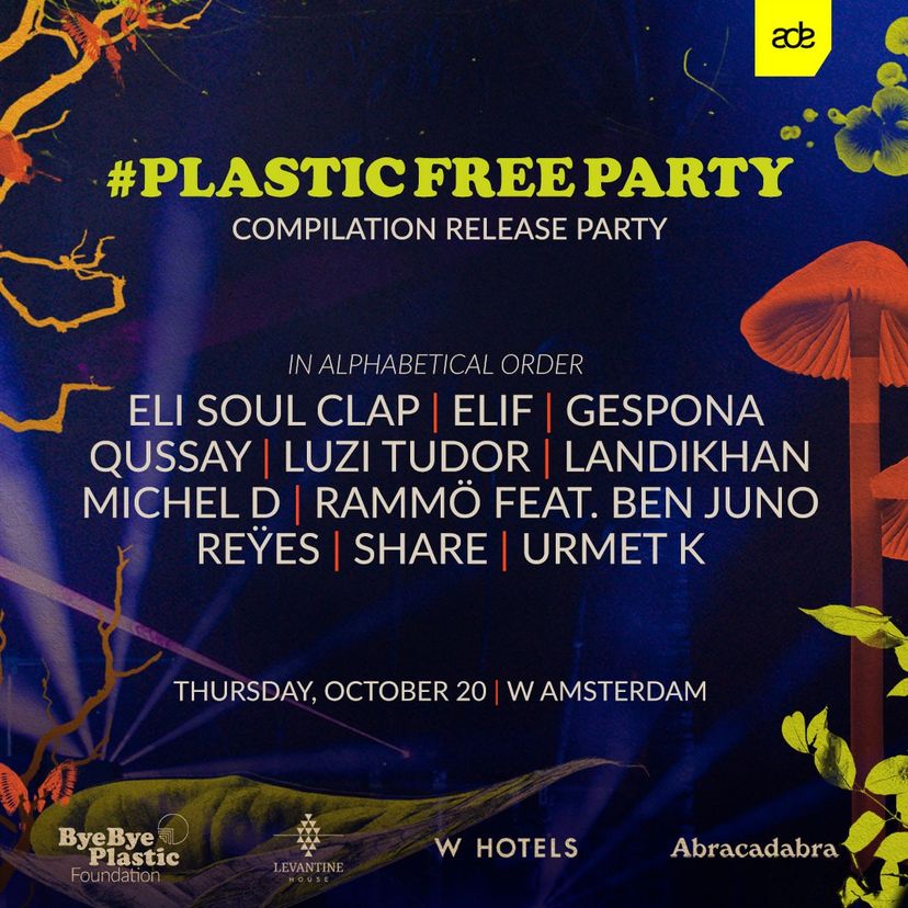 #PlasticFreeParty Compilation Release (ADE) event artwork