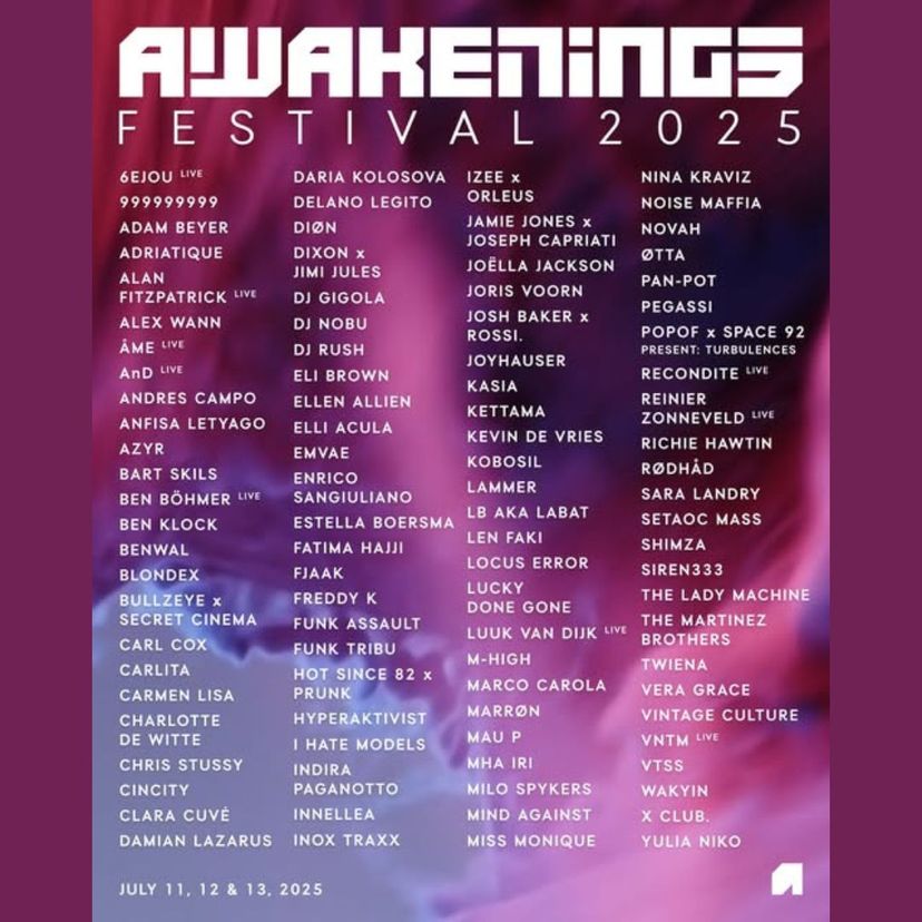 Awakenings Summer Festival 2025 event artwork
