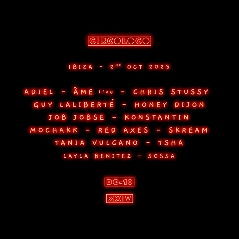 Circoloco week 23 event artwork