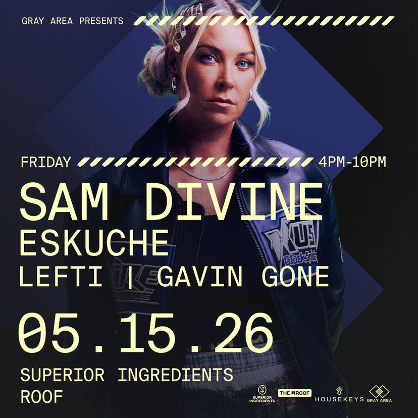 Sam Divine with Eskuche event artwork