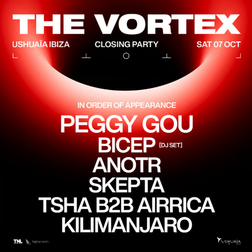 The Vortex | Ushuaïa Ibiza Closing Party event artwork
