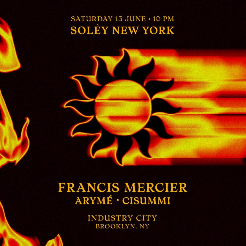 Francis Mercier with ARYMÉ & CISUMMI event artwork