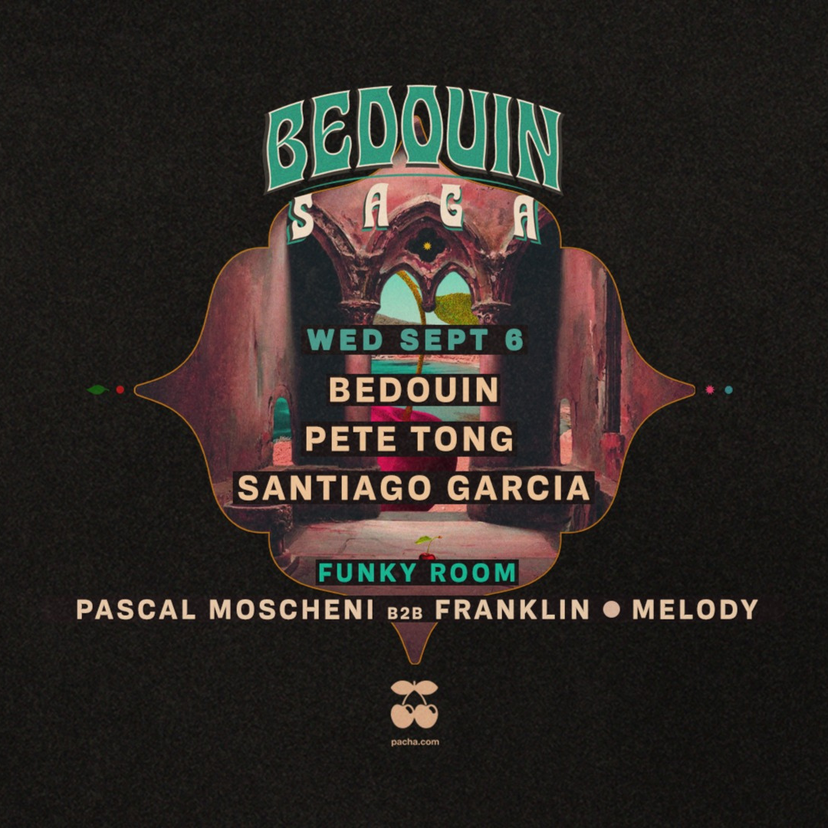 Bedouin present Saga with Pete Tong event artwork