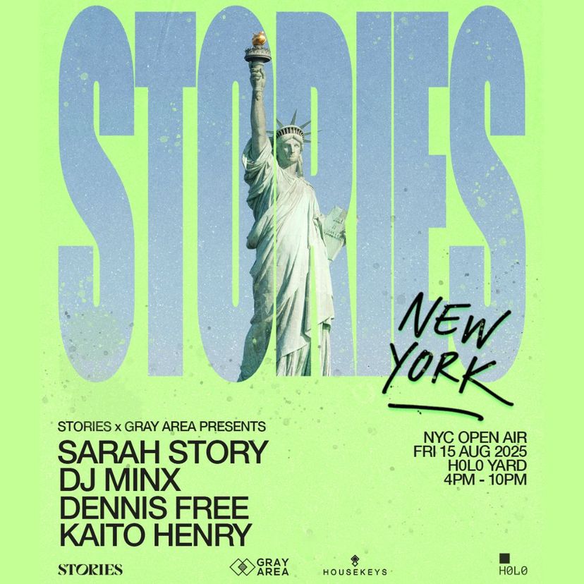 STORIES NY (DEBUT) with Sarah Story, DJ Minx, Dennis Free & Kaito Henry event artwork