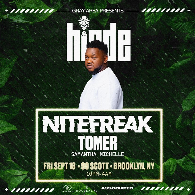 Nitefreak presents HiNDE event artwork