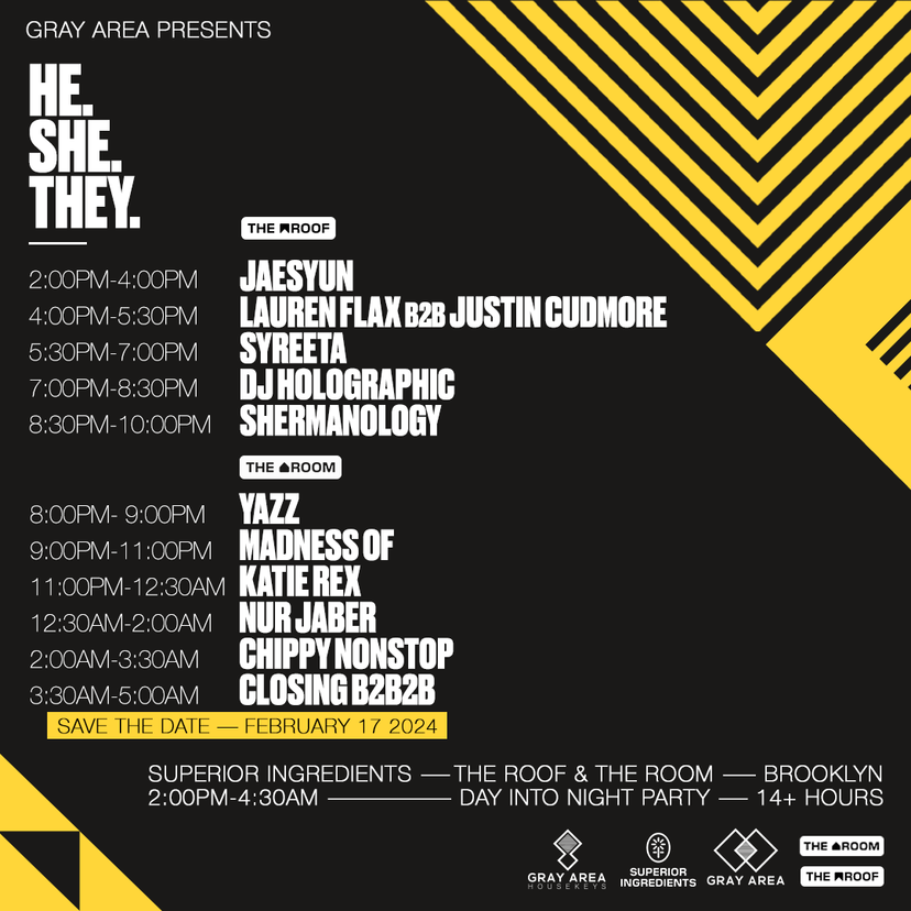 HE.SHE.THEY [Day-into-Night Marathon] event artwork