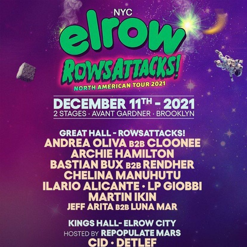 elrow NYC: RowsAttacks event artwork