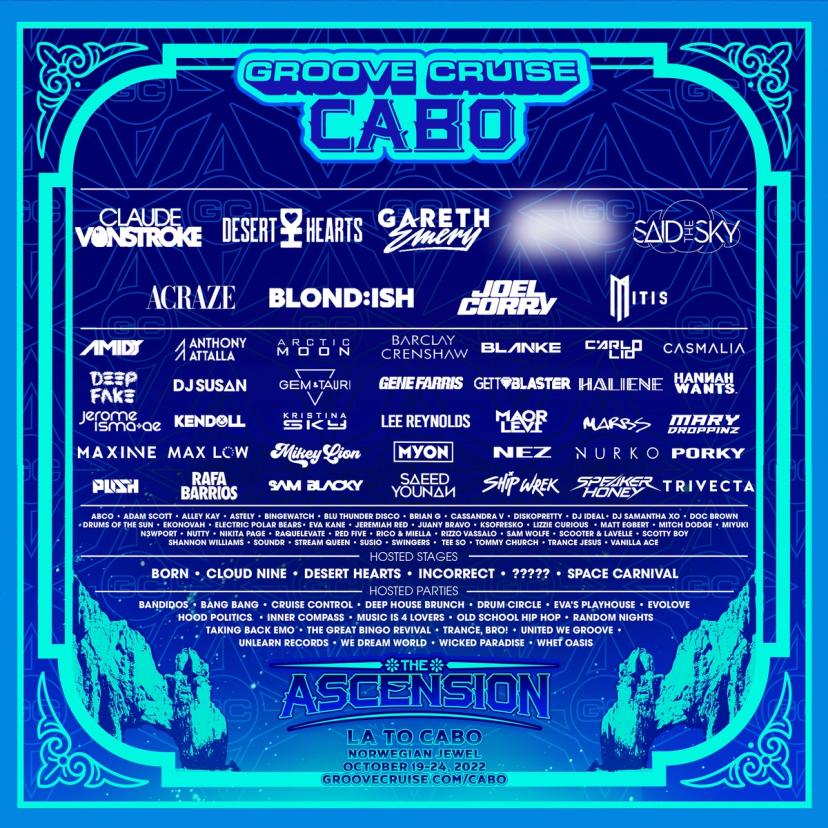 Groove Cruise Cabo event artwork