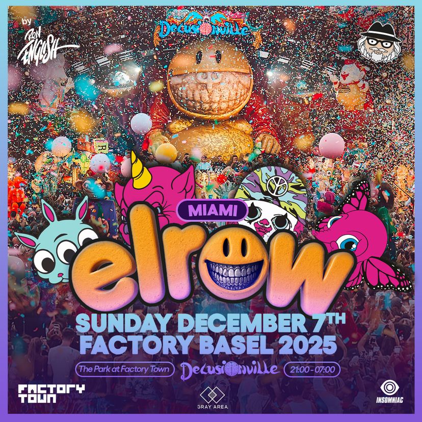 elrow Miami: Factory basel event artwork