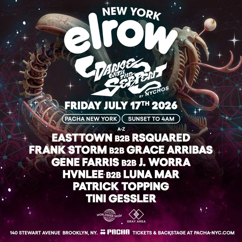 elrow NYC: Dance With The Serpent event artwork