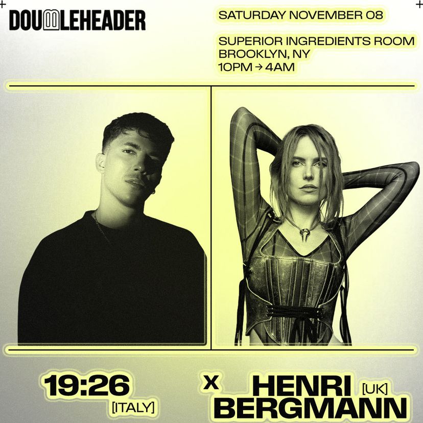 Doubleheader: 19:26 & Henri Bergmann event artwork