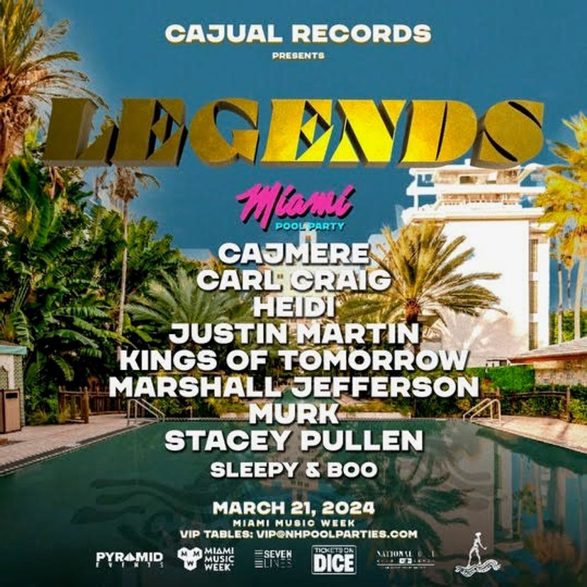 Cajual Records: Legends Pool Party event artwork