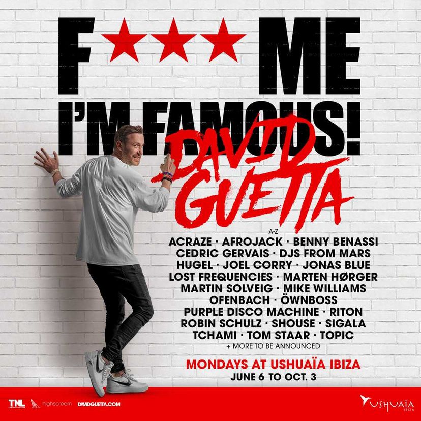 F*** Me I'm Famous event artwork
